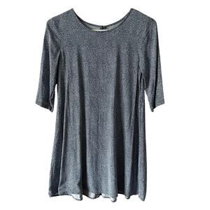 NWOT Old Navy Blue and White Patterned Smock Dress with 3/4 Sleeves sz L 10/12